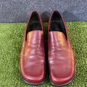 Franco Sarto Red Leather Loafers